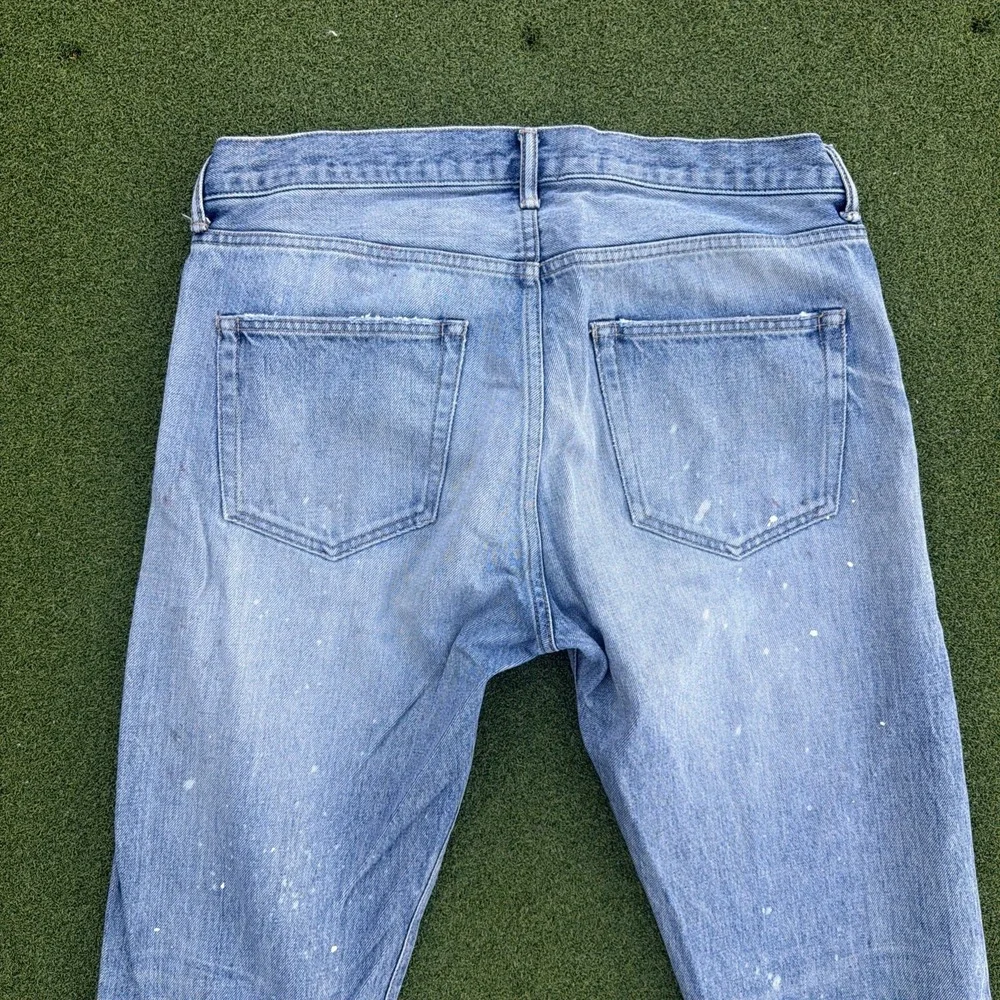 John Elliott Selvedge Splatter Paint Distressed Jeans  Size 32x32 Made in Japan